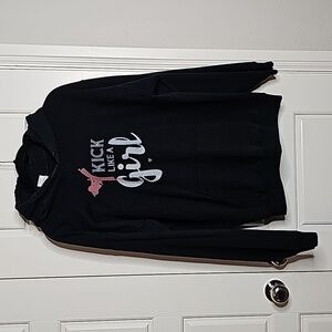 Black Hoodie With Kangaroo Pocket